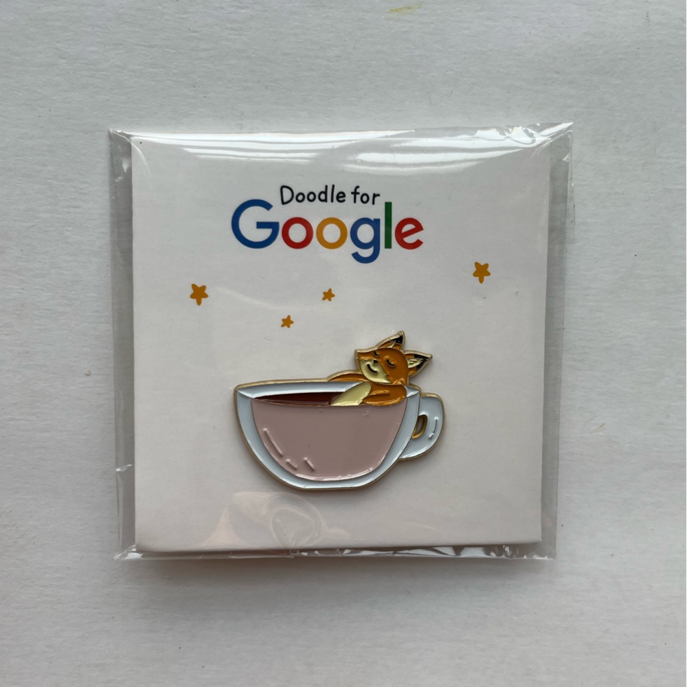 DOODLE FOR GOOGLE — Fox Enamel Pin — NWOT